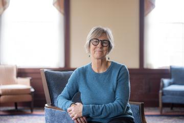 Nancy Manring on the Ohio University campus, November 2025