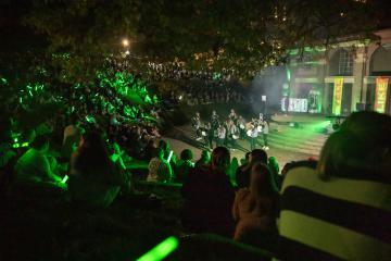 Members of OU Sparkles preforming at Yell like Hell.