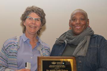 Angela Cooke-Jackson accepts 2026 Andersch award.