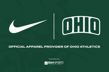A graphic announcing OHIO Athletics' partnership with Nike. 