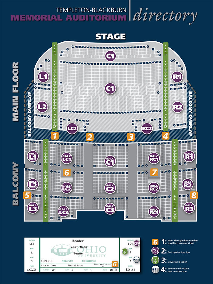 Templeton Blackburn Memorial Auditorium Seating Chart