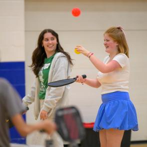 participants in an inclusive group fitness activity