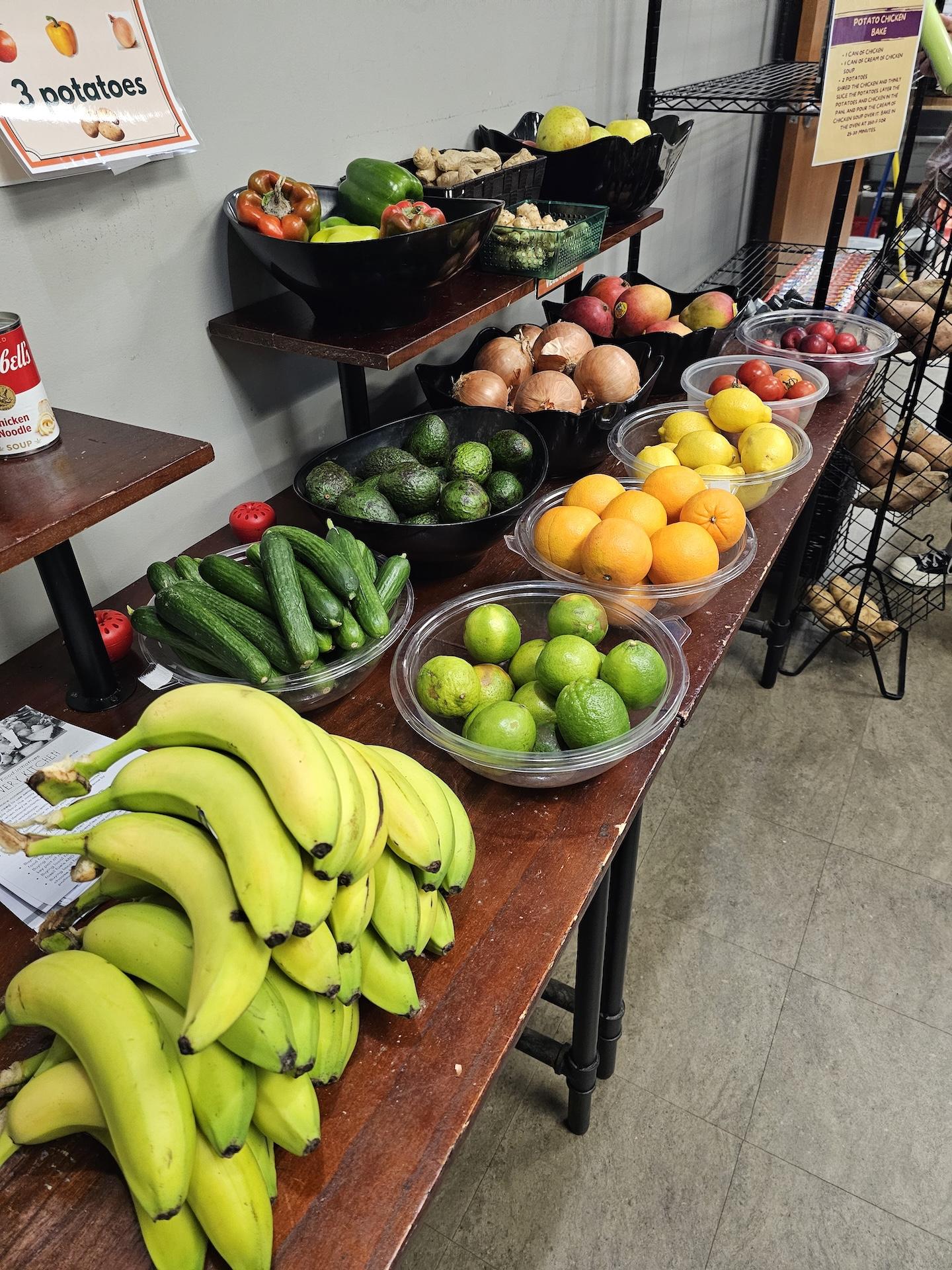 Photo of produce in Cats' Cupboard food pantry