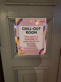 CHILL OUT ROOM sign