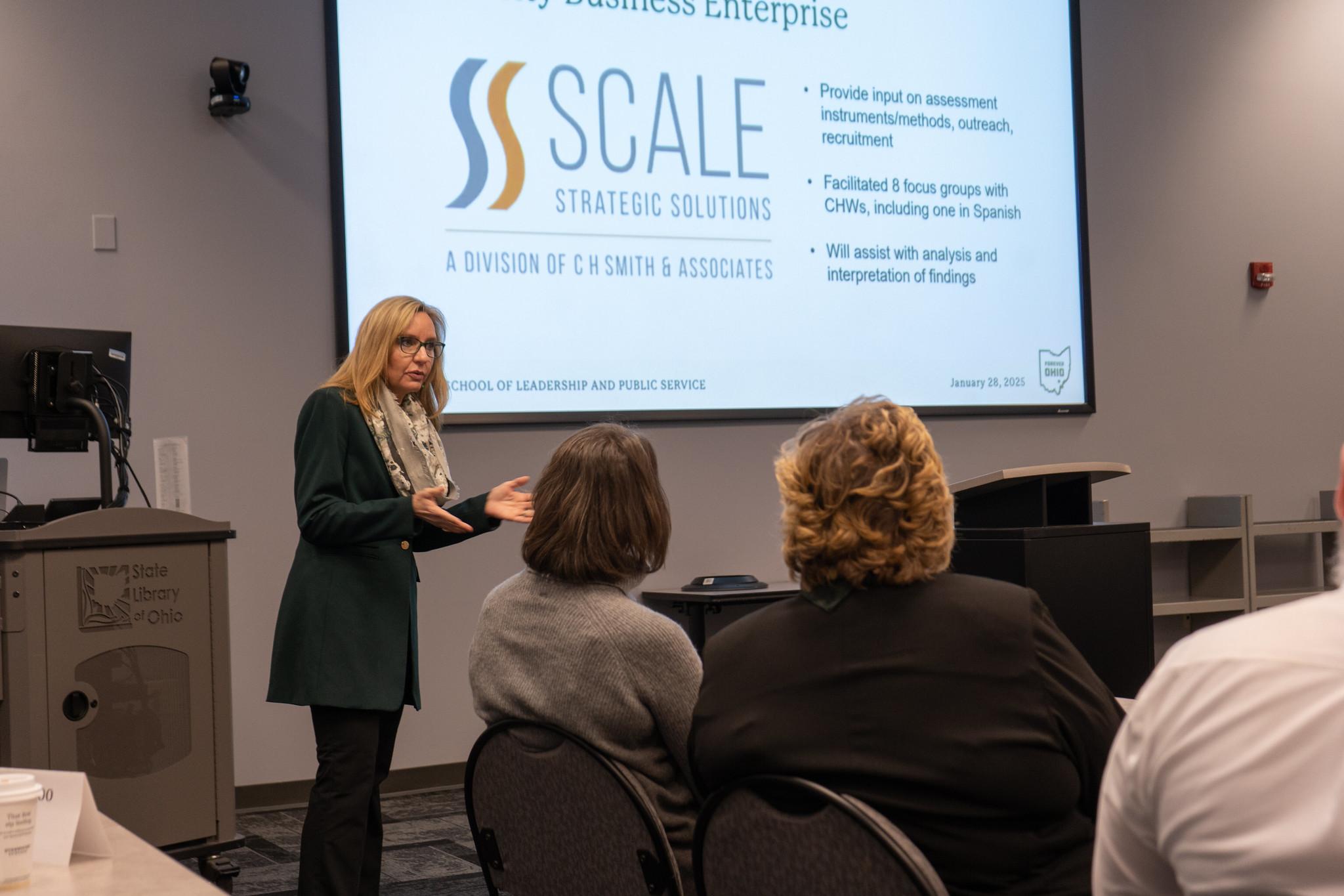 Presenting findings to a group