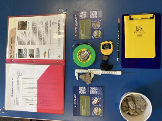 This kit can be used to identify the substrate material in a stream as well as the velocity.