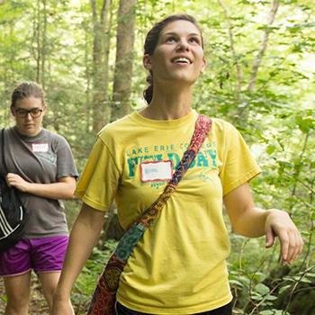 OHIO students in the forest
