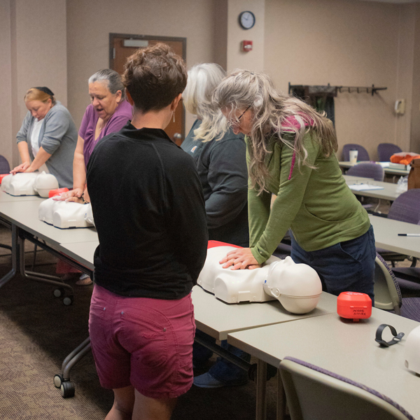 Community works learn CPR